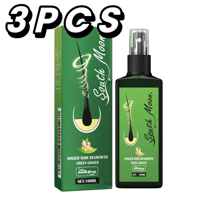 Sérum Capillaire Densifiant au Gingembre en Spray – Efficace, Nourrissant, Épaississant les Racines, Revitalisant le Cuir Chevelu, Anti-Chute, Massage du Cuir Chevelu