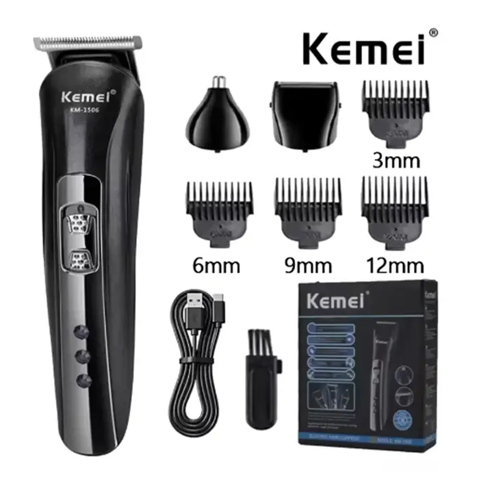 Kemei KM-1506 3 en 1 rasoir électrique coupe de cheveux charge tondeuse à cheveux électrique Recharg