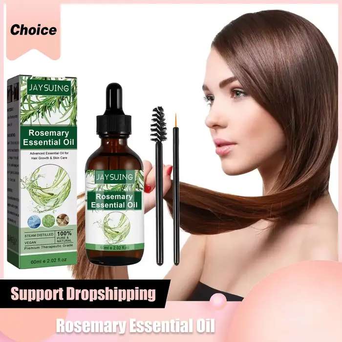Huile essentielle de romarin pour la croissance des cheveux, traitement des dommages au cuir chevelu