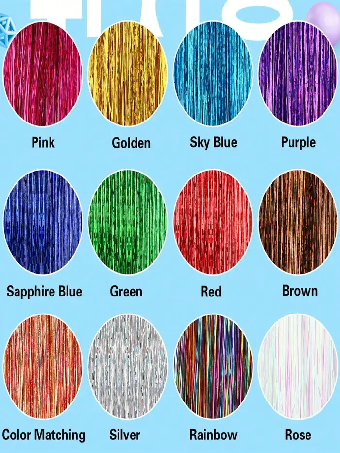 Kit de guirlandes de cheveux synthétiques, 12 pièces, résistantes à la chaleur, scintillantes et bri