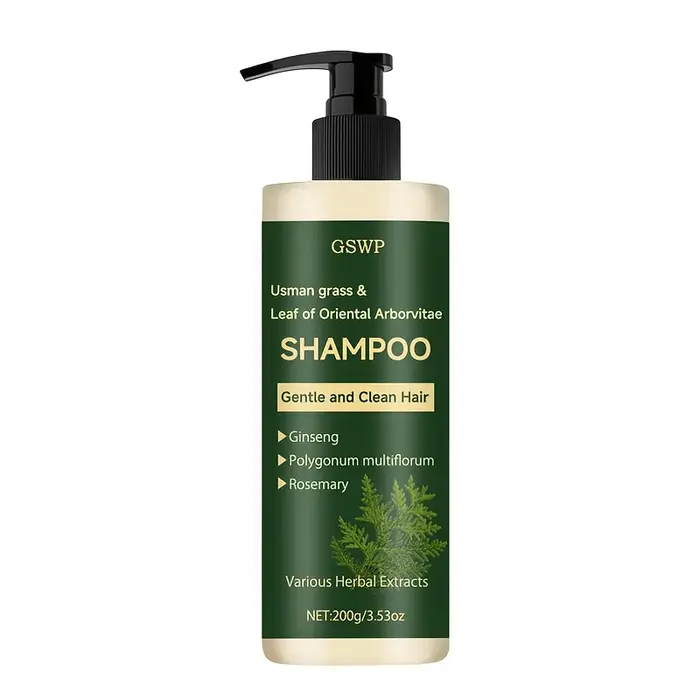 Shampooing GSWP Usman aux feuilles d'herbe et d'arborvitae oriental, nettoie en douceur les cheveux,