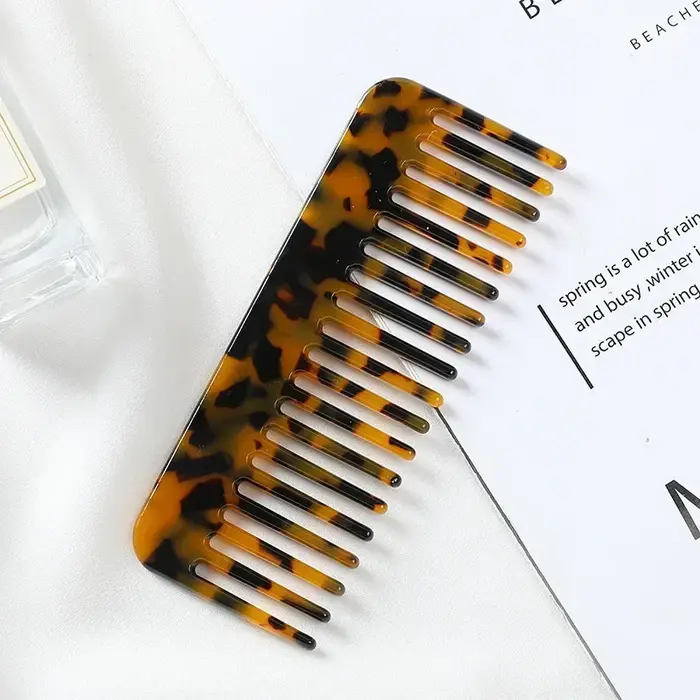 Peigne à cheveux Design de mode coréenne, dents larges, peigne de coiffure en acétate, brosse de Mas