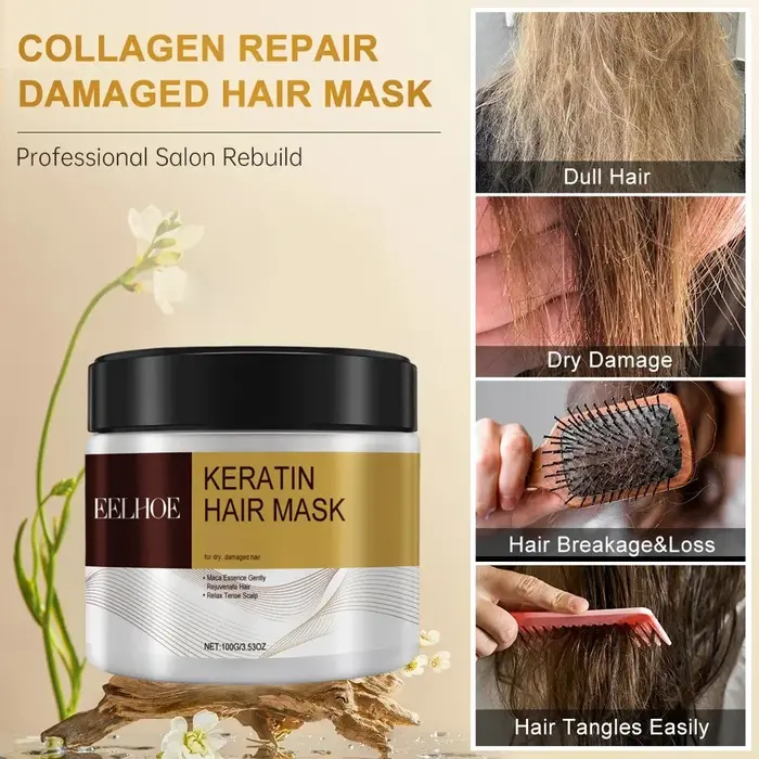 Masque capillaire au collagène pour réparer les dommages