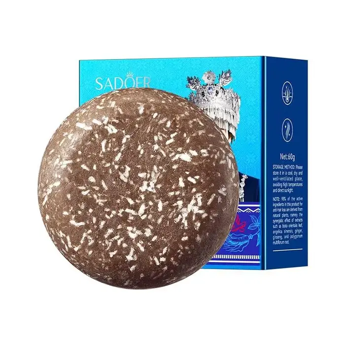 SADOER Savon Shampoing Anti-Chute Anti-Frisottis Nettoyant en Profondeur Anti-Pelliculaire Nourrissa