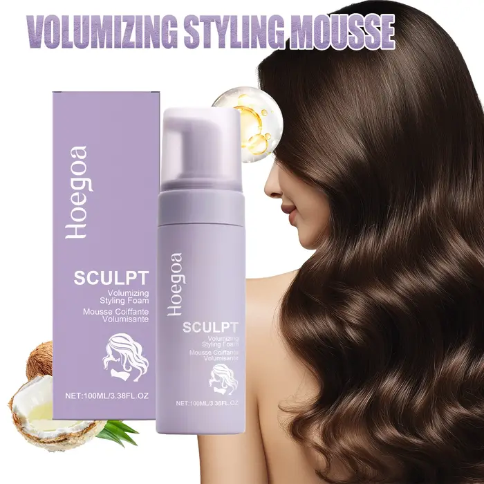 Mousse volumisante 100ml, lifting et maintien, contrôle de l'huile, formule légère, corps et pléness