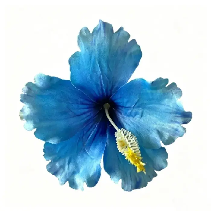 Accessoires pour cheveux : Pince à cheveux fleur d'hibiscus artificielle, style bohème, ne blesse pas les cheveux, pour franges, été