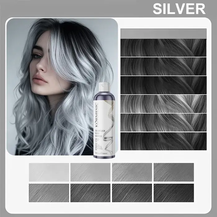 Shampoing couleur argent