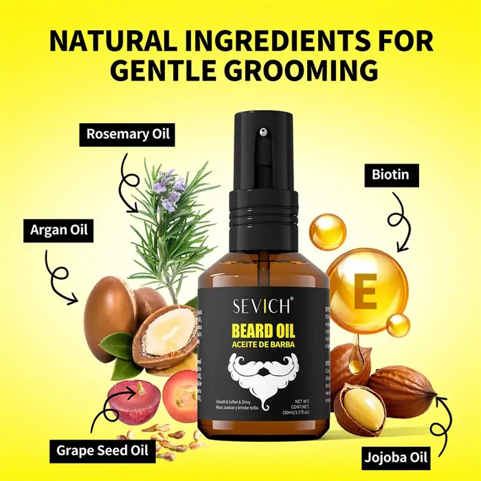 Huile de Romarin pour la Croissance de la Barbe pour Homme