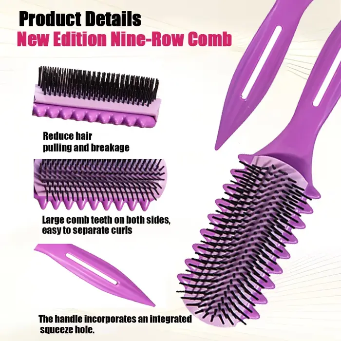 Brosse démêlante 9 rangs