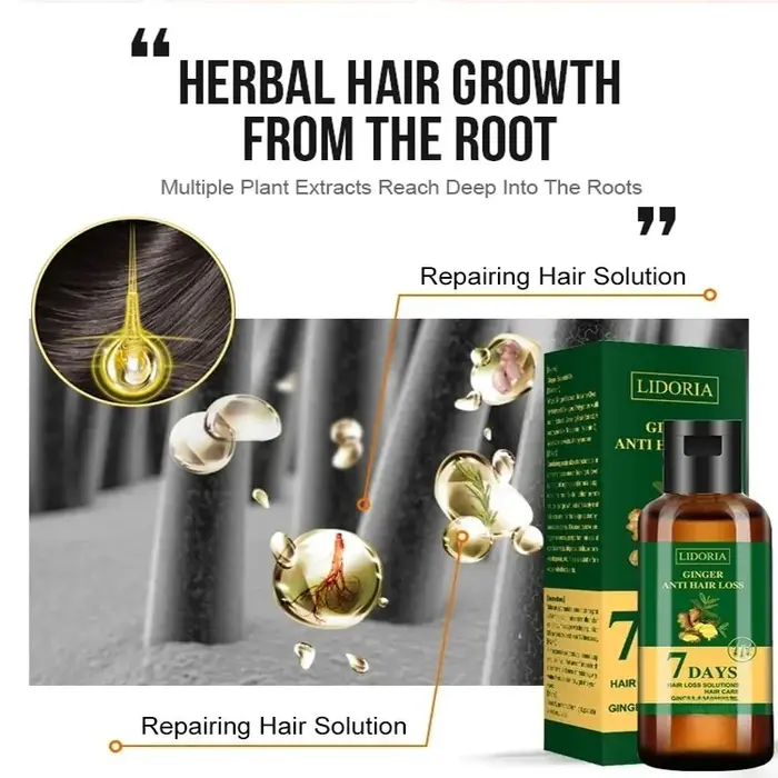 Produits de croissance des cheveux au gingembre huile essentielle