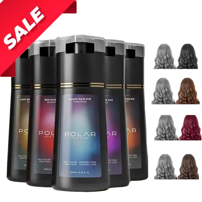 Shampoing de teinture capillaire pour cheveux gris pour femmes et hommes