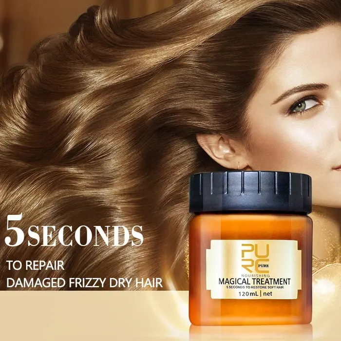 PURC – Masque capillaire de traitement magique, Masque d'infusion nutritionnelle pendant 5 secondes,