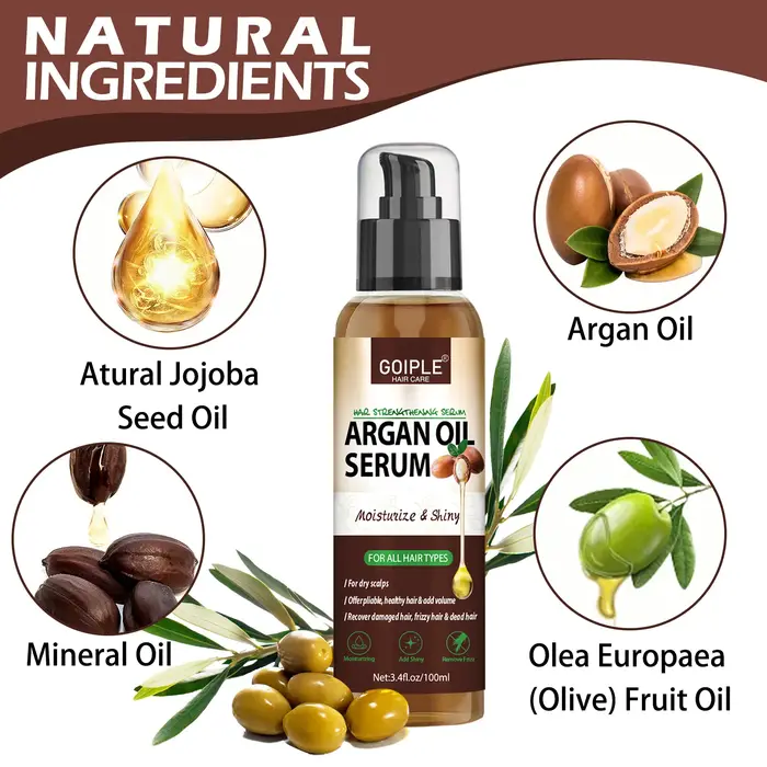 Sérum capillaire à l'huile d'argan naturelle