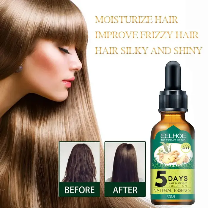 Huile essentielle de cheveux à croissance rapide et efficace