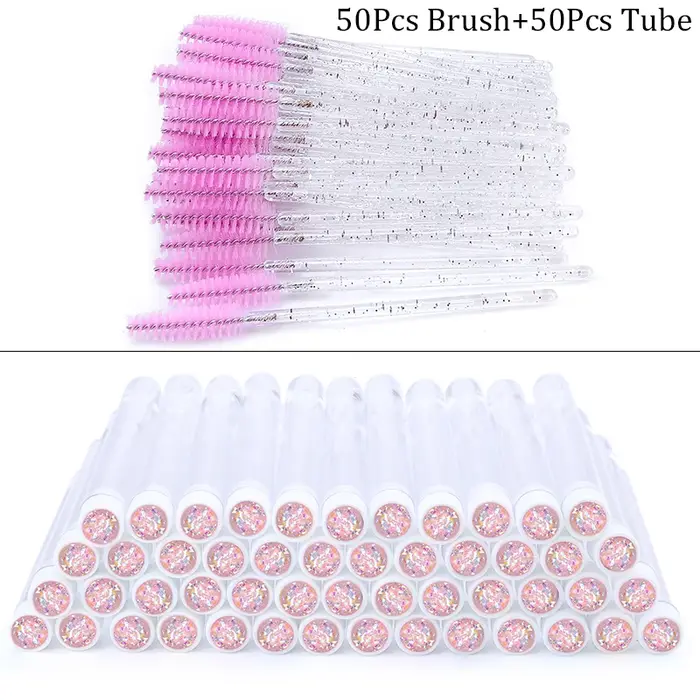 Tube de brosse à sourcils en diamant vide et réutilisable