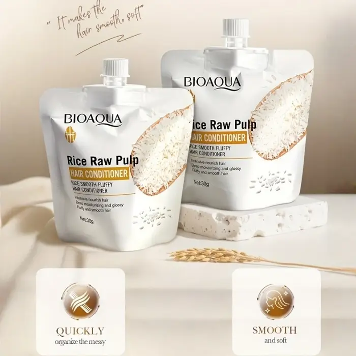 Masque capillaire à la purée de riz