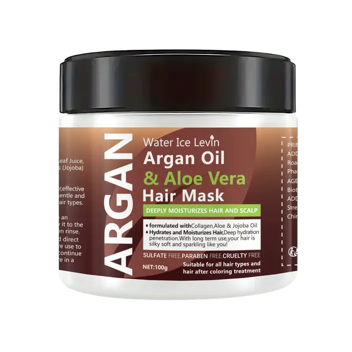 Huile d'argan-Masque capillaire e Vera pour les touristes, contrôle de l'huile, hydratant, revitalis