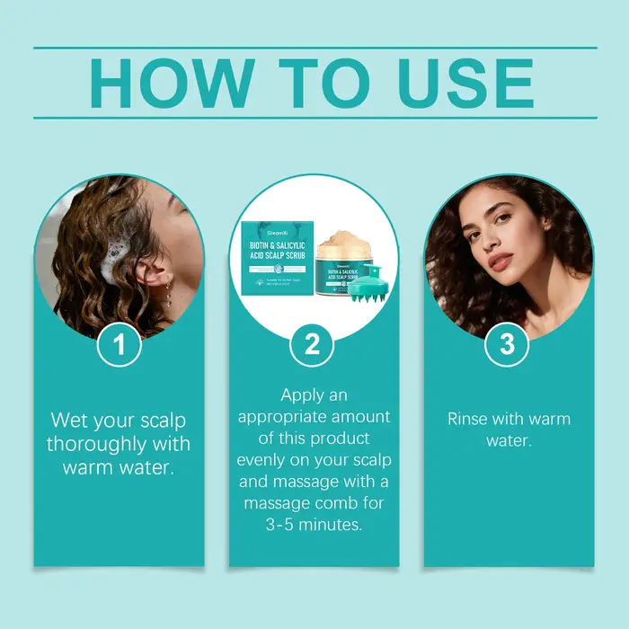 Gommage Détoxifiant au Salicylique pour le Cuir Chevelu avec Brosse de Massage – Nettoyage en Profondeur