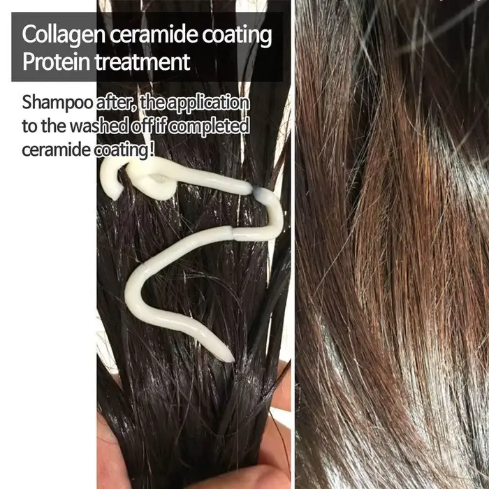 Revêtement de collagène revitalisant pour cheveux