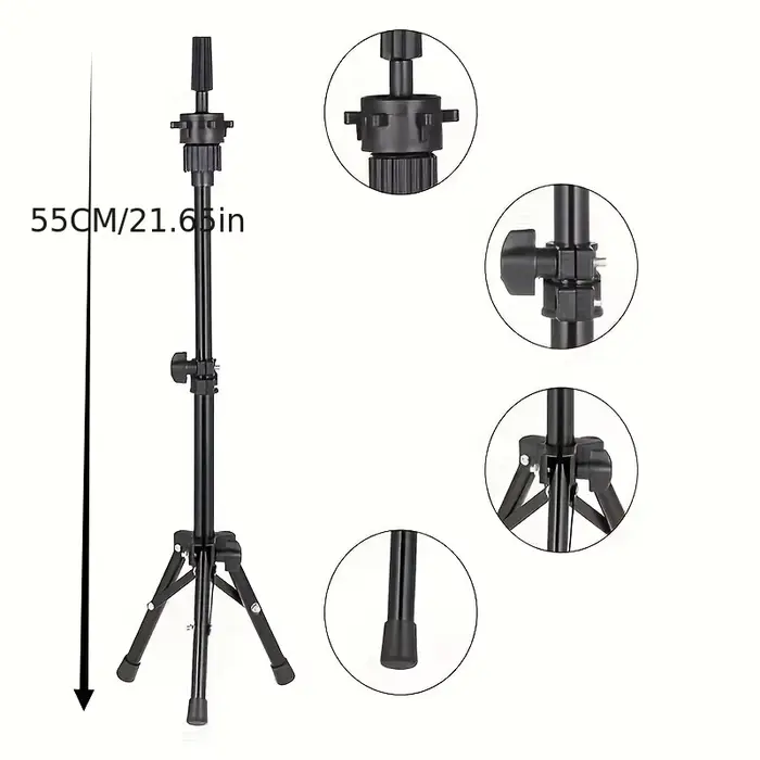 Support de tête de mannequin de table réglable pour la pratique de la coiffure, idéal pour l'entraîn