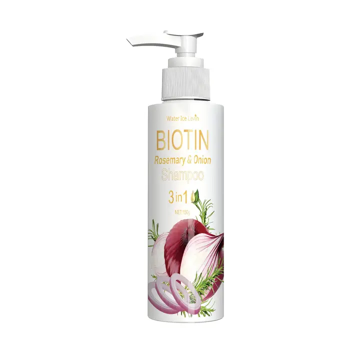 Shampoing à l'oignon au romarin et à la biotine