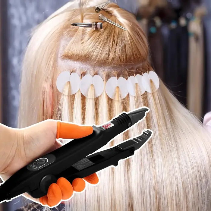 Ensemble d'outils d'extension de cheveux en fer à Fusion professionnel