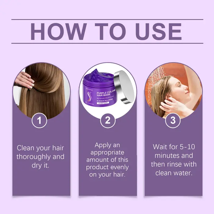 Masque capillaire violet à la kératine
