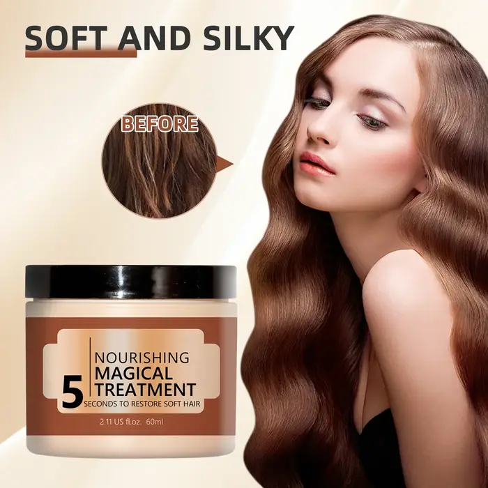 Masque capillaire magique, crème de soin pour cheveux lisses, réparation des dommages aux frisottis 