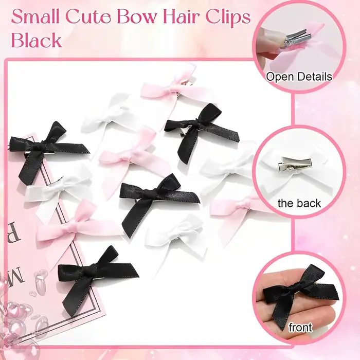 Mini pinces à cheveux Y2k pour filles, 5 à 24 pièces, épingle à cheveux en métal, Barrette, ruban fa