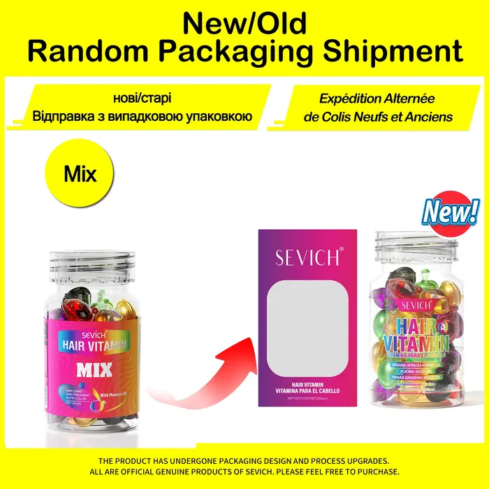Sevich Mix cheveux vitamine Capsule traitement des cheveux huile réparation endommagé lisse soin des