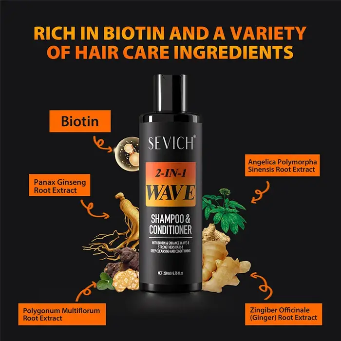 Shampoing ondulé à la biotine