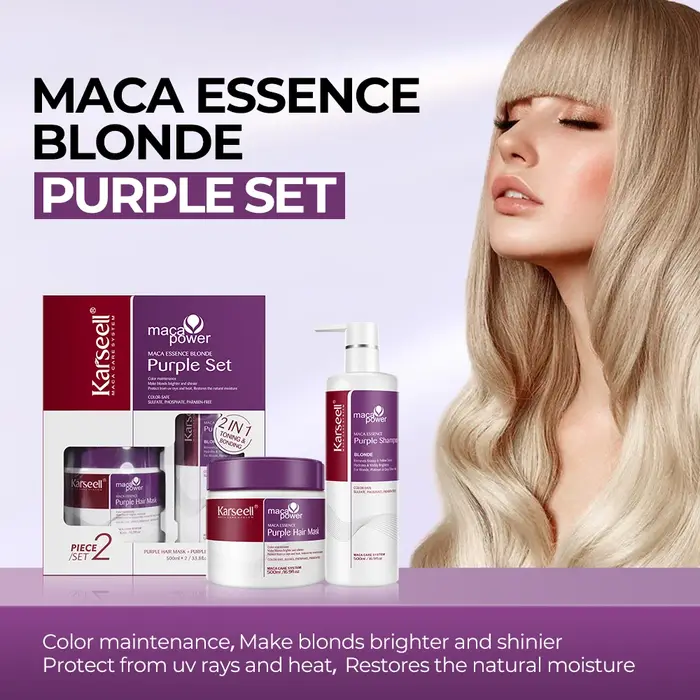 Karseell masque pour cheveux violets shampoing violet professionnel neutralise les tons jaunes en laiton