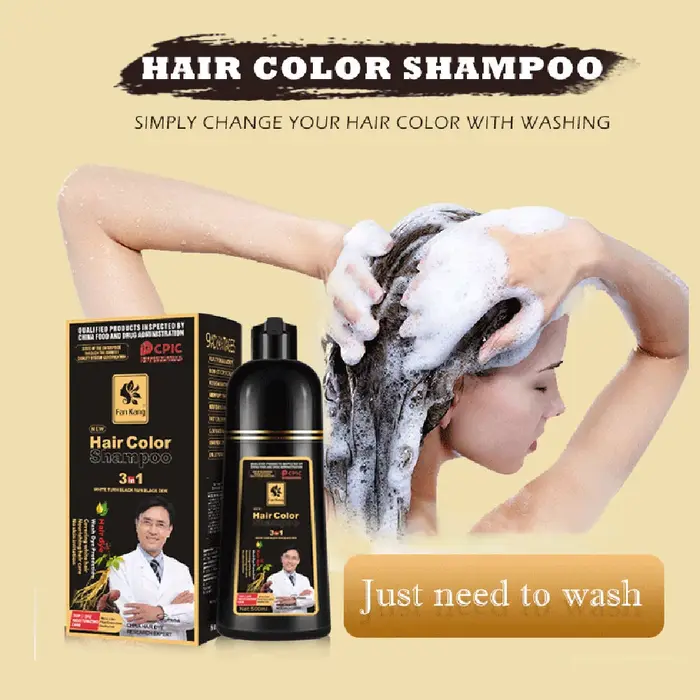 Shampoing de coloration instantanée 3 en 1