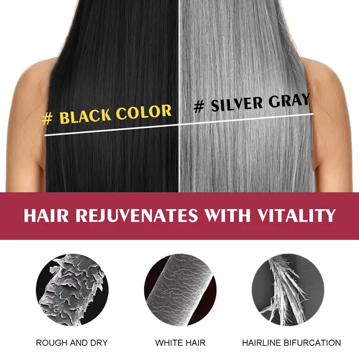 Shampoo colorant pour cheveux 3 en 1