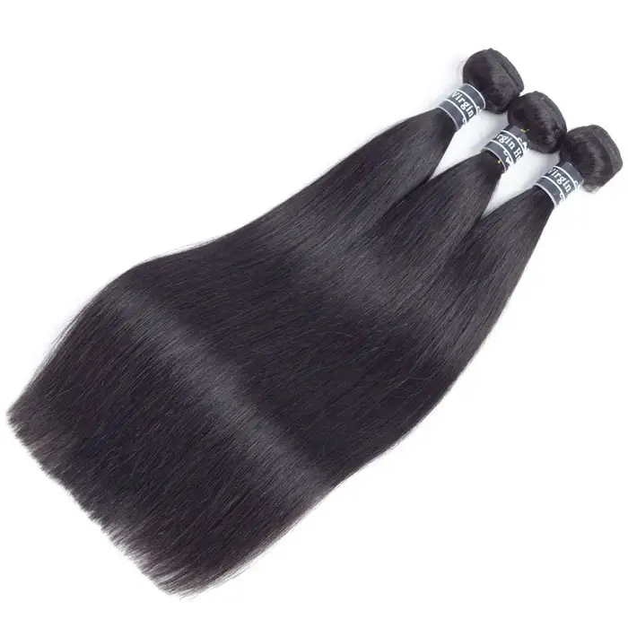 Extensions de cheveux humains lisses 12A, 28, 30, 32 pouces, cheveux bruts Remy noirs, 3 ou 4 paquet