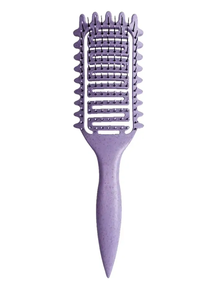 Brosse de coiffure 3 en 1 pour boucles, brosse à cheveux démêlante ajourée, peigne à cheveux emmêlé,