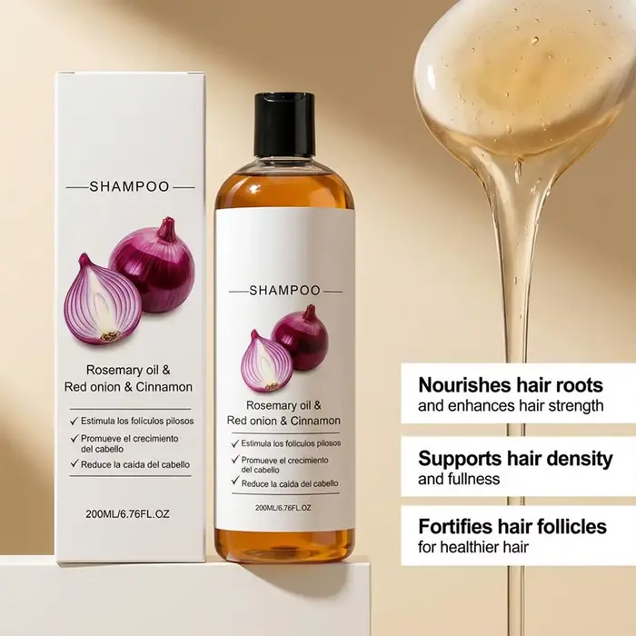 Shampooing Fortifiant à l'Oignon Rouge Contre la Chute des Cheveux