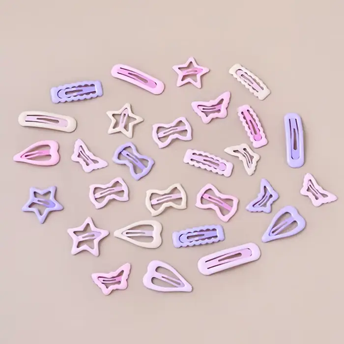 Ensemble de pinces à cheveux étoiles douces et douces, Barrettes sans traction pour bébés filles et