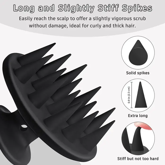 Brosse à shampoing en Silicone