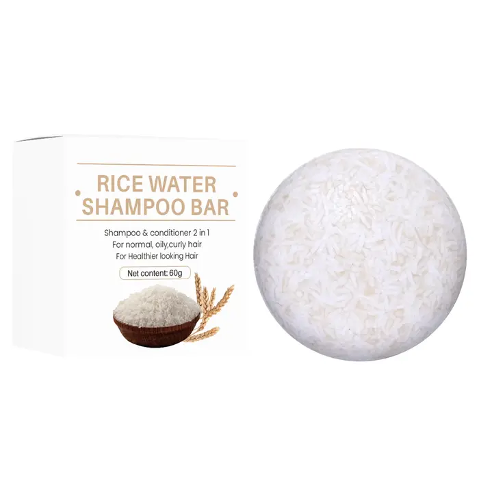 Shampoing au riz biologique, barre de savon, savon revitalisant sans huile, protéines d'eau de riz, 