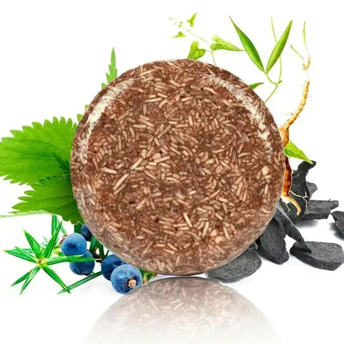 60g Polygonum cheveux assombrissant shampooing barre solide shampooing savon charbon de bambou, café