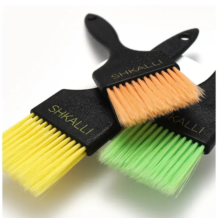 Brosse de Balayage de coiffure professionnelle-brosse à cheveux réutilisable à poils souples épais et durables pour Salon et maison + outil de teinture capillaire