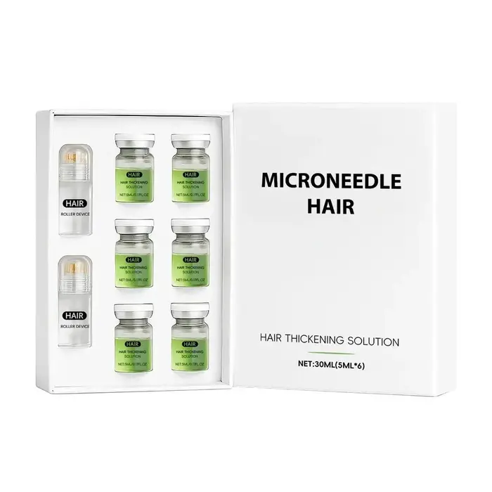 Sérum capillaire essentiel 0,25 mm avec rouleau à micro-aiguilles – Kit de soin nourrissant pour le 