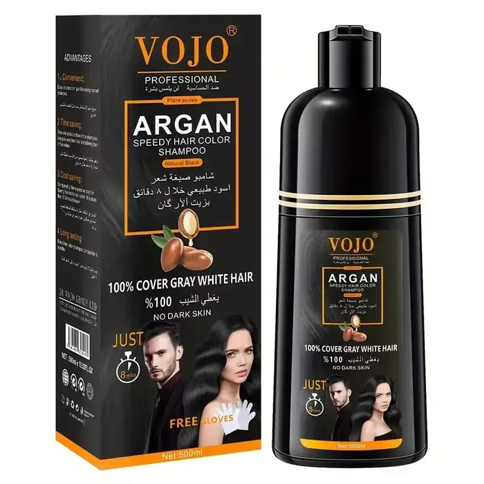 Shampoo colorant capillaire longue durée 500 ml 3 en 1, teinture capillaire nourrissante en profonde