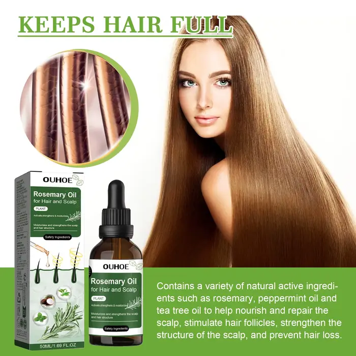 Huile Essentielle de Romarin pour Soins Capillaires Anti-Chute