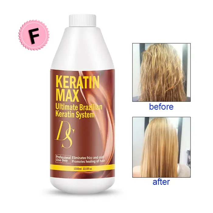 Traitement professionnel de la kératine brésilienne au formaline libre DS Max, 1000ml, redresser et