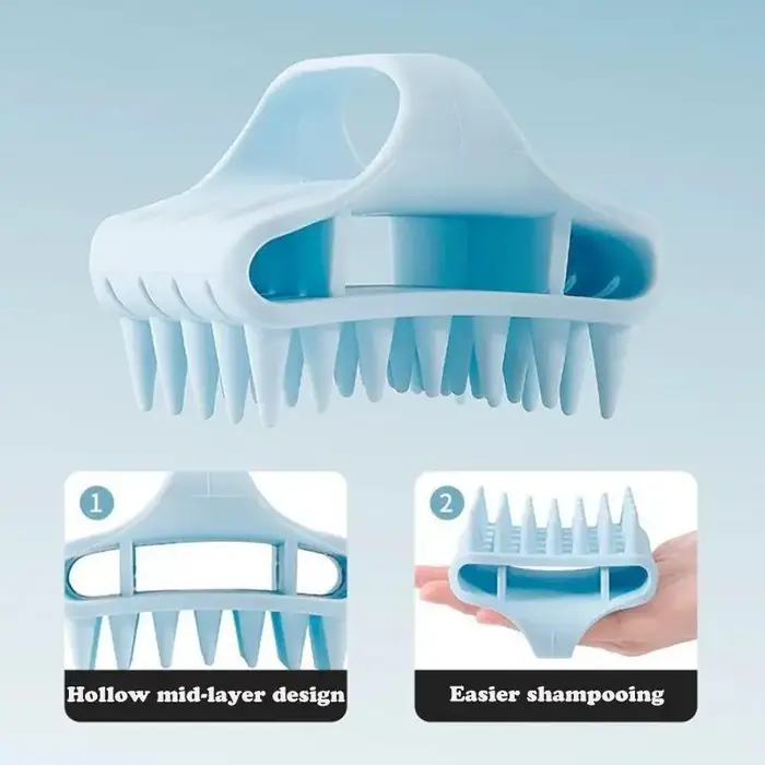 ✦ Brosse de massage en silicone pour le cuir chevelu