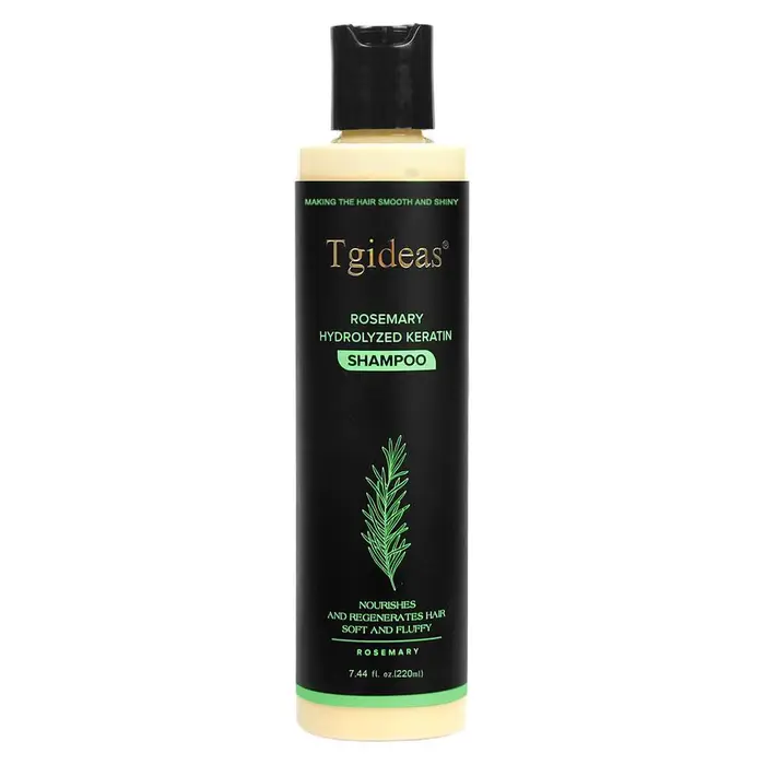 Shampooing bio à la rosemary Tgideas, kératine hydrolysée, nourrit le cuir chevelu, réduit la chute 