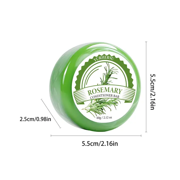 Shampoing Solide au Romarin pour Cheveux Gras - Favorise la Croissance Capillaire et Anti-Chute