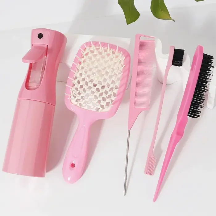 Ensemble d'outils pour cheveux, peigne creux à coussin d'air, Massage du cuir chevelu, peigne à queu